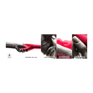 Photo Wallpaper Sample Standard Eco - Together, although Different - Human Hands, Hand, Abstraction - 100x30 cm