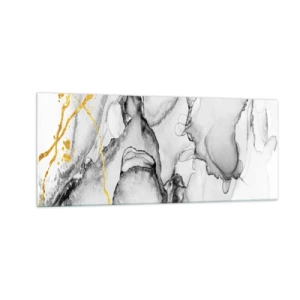 Glass picture - Composition with a Golden Motif - 100x40 cm