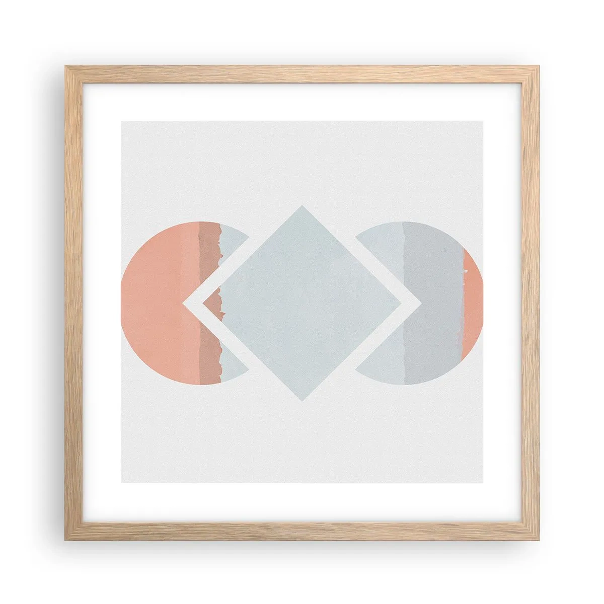 Poster in light oak frame - Situation Is Clear - 40x40 cm
