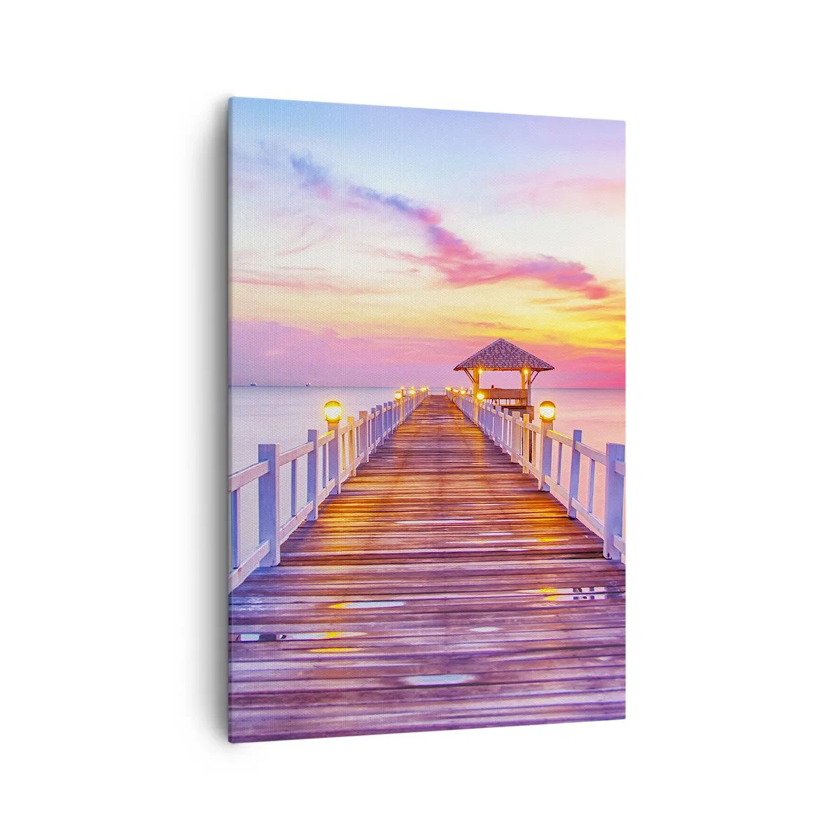 Canvas picture - Lilac and Gold Silence of an Evening - 70x100 cm