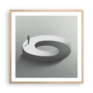 Poster in light oak frame - Puzzle It out - 60x60 cm