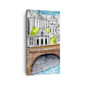 Canvas picture - City Pretty as a Picture - 45x80 cm