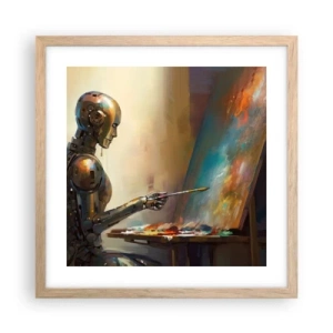 Poster in light oak frame - Art of the Future - 40x40 cm