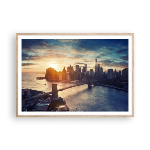 Poster in light oak frame - Monument to the Culture of the West - 100x70 cm