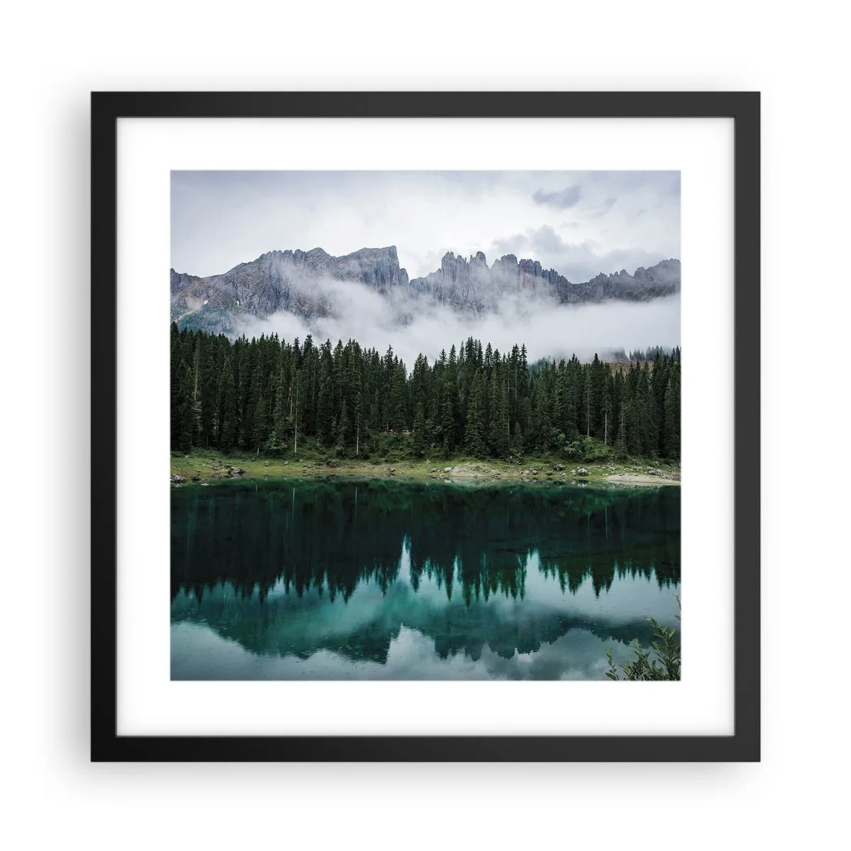 Poster in black frame - Quiet Please, Let's Not Wake Up Still Waters - 40x40 cm