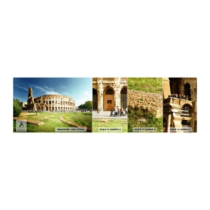 Photo Wallpaper Sample Standard Eco - You Can Hear The Sound of Guns - Colosseum, Rome, Architecture - 100x30 cm