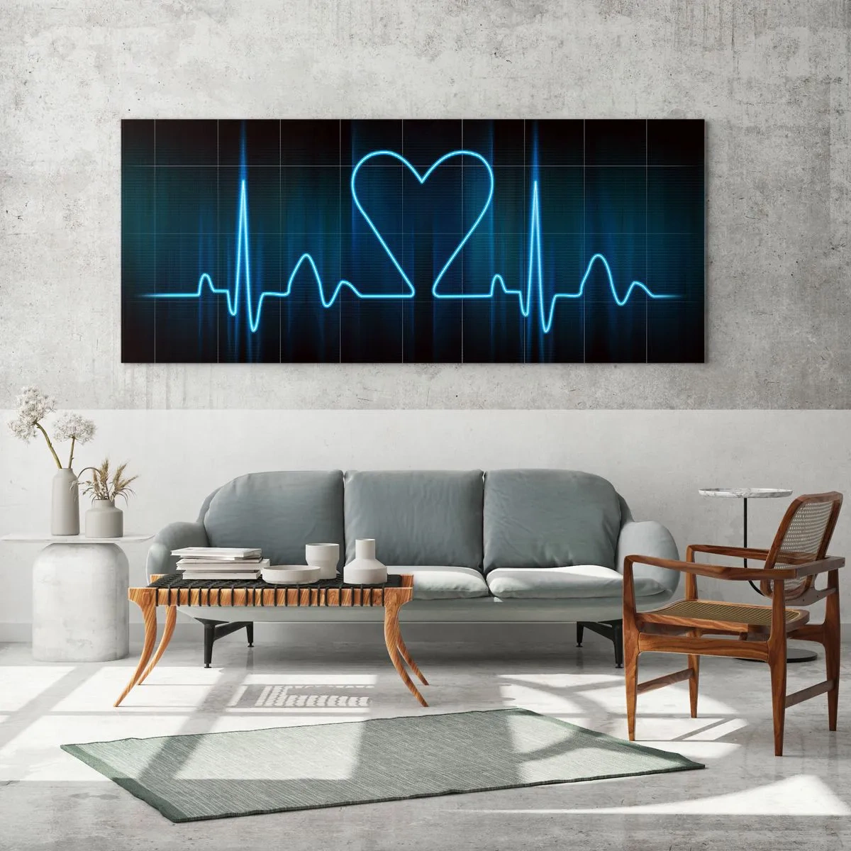 Glass picture - In a Heartbeat - 120x50 cm