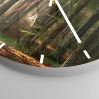 Clock face with lines