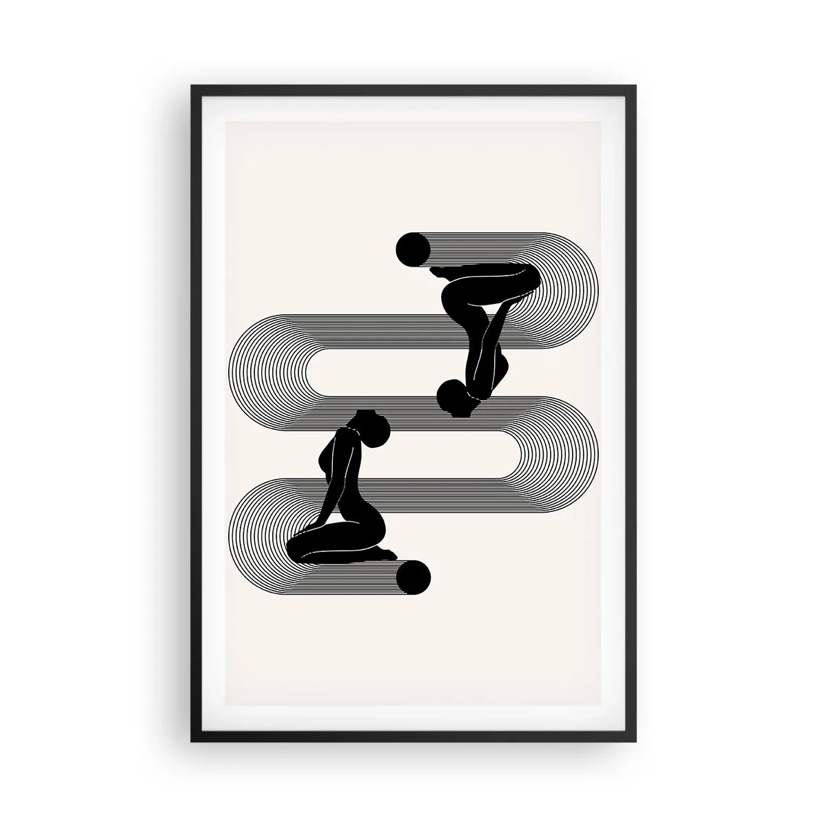 Poster in black frame - Sensual Symmetry - 61x91 cm