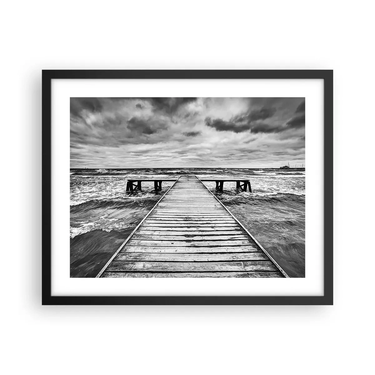 Poster in black frame - Waiting for the Wind to Blow away - 50x40 cm