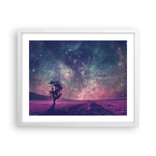 Poster in white frmae - Under Magical Sky - 50x40 cm