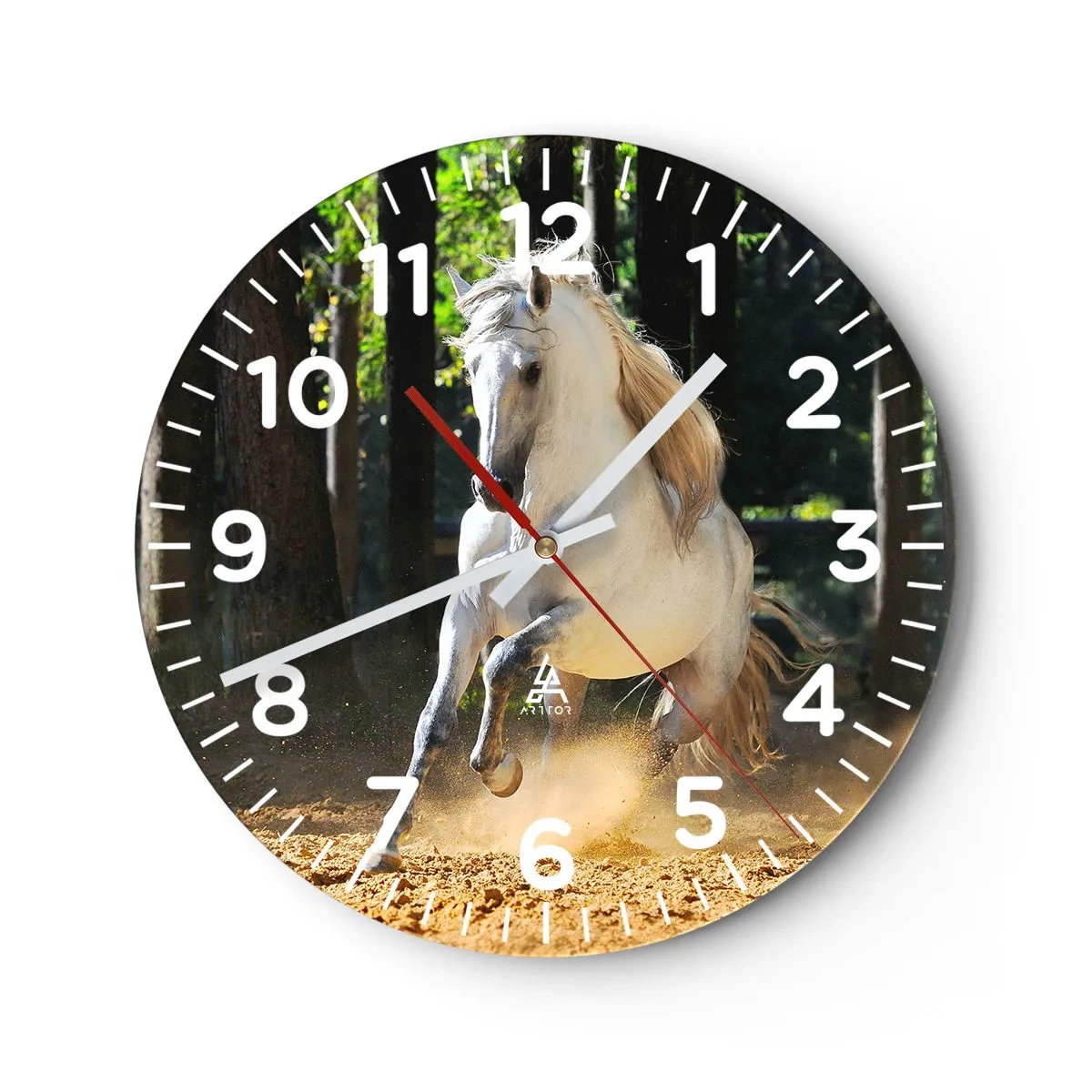 Wall clock - Clock on glass - Straight from a Fantasy Book - 40x40 cm
