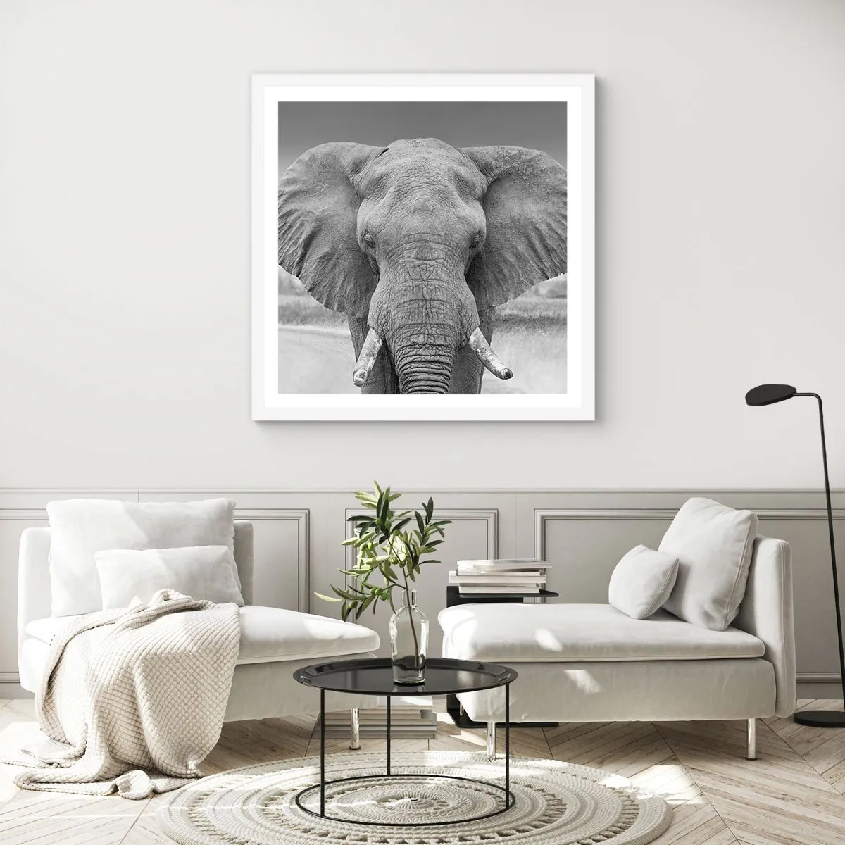 Poster in white frmae - Welcome to My World - 50x50 cm