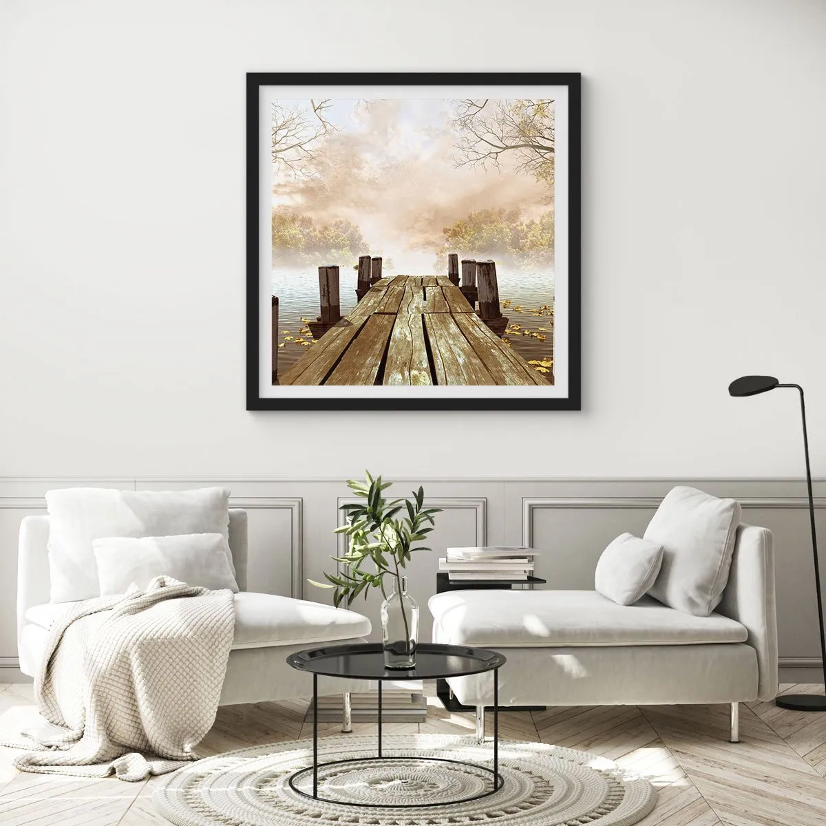 Poster in black frame - Gentle Sadness of Autumn - 40x40 cm