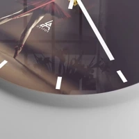 Clock face with lines