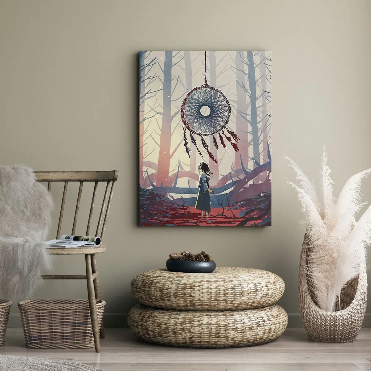 Canvas picture - Mysterious Ritual of Life - 45x80 cm