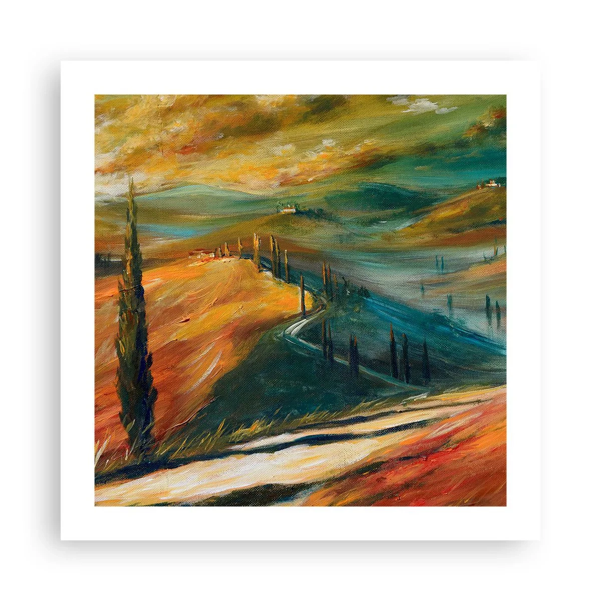 Poster - Tuscan Landscape - 50x50 cm