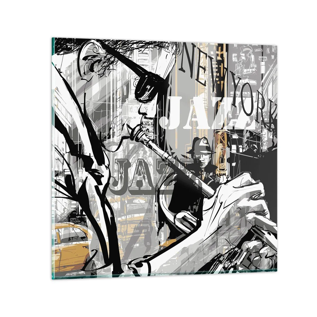 Glass picture - In the Rhythm of New York - 50x50 cm