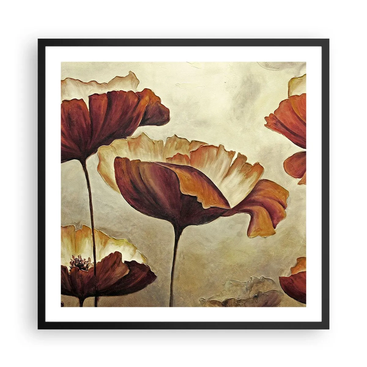 Poster in black frame - Piece of Meadow - 60x60 cm