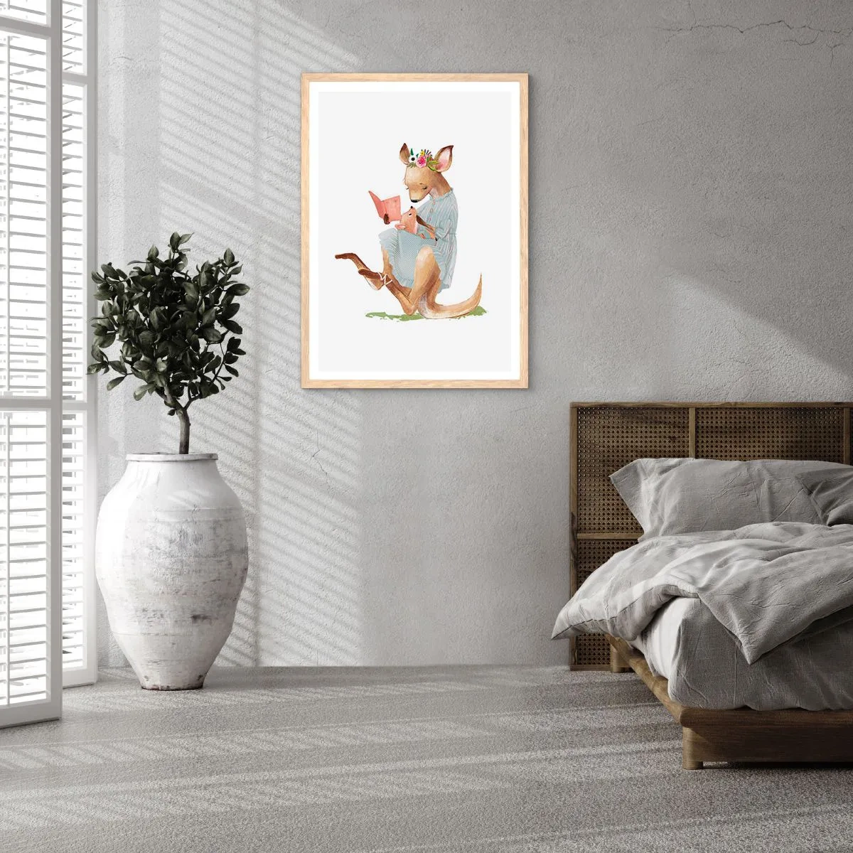 Poster in light oak frame - Read to Me, Mum - 70x100 cm