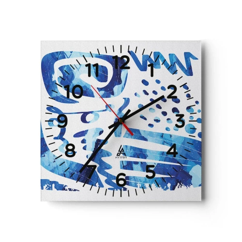 Wall clock - Clock on glass - Return to the Roots - 40x40 cm