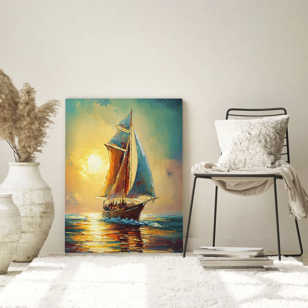 Glass picture - Under Full Sails - 80x120 cm