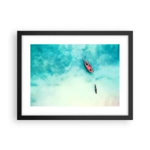Poster in black frame - On the Beaches of Zanzibar, When the Tide Is High - 40x30 cm