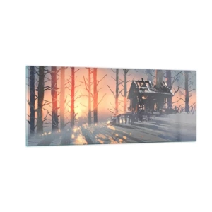 Glass picture - Only the Sun Drops by - 100x40 cm