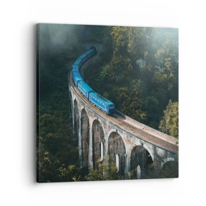 Canvas picture - Train through Nature - 30x30 cm