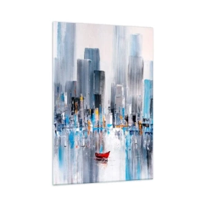 Glass picture - Metropolis by the Bay - 70x100 cm
