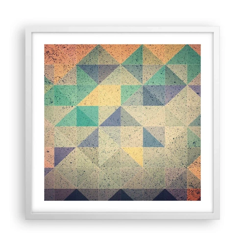 Poster in white frmae - The Republic of Triangles - 50x50 cm