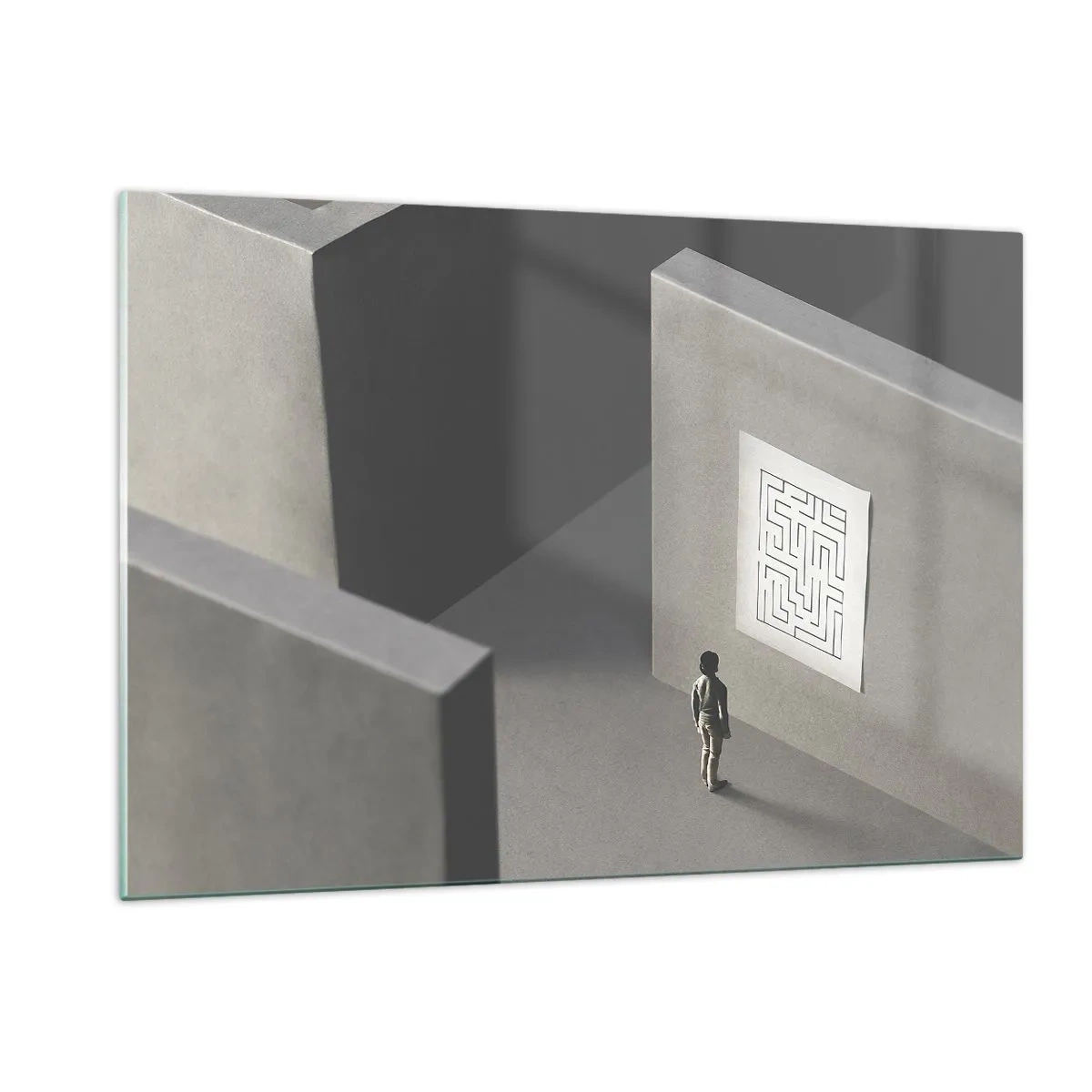 Glass picture - But Where Am I? - 120x80 cm