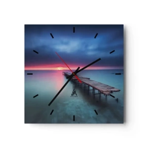 Wall clock - Clock on glass - Between Heaven and Earth - 30x30 cm
