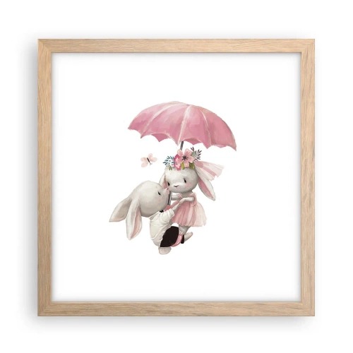 Poster in light oak frame - This Is Love - 30x30 cm