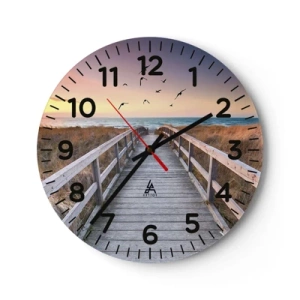 Wall clock - Clock on glass - Space of Highs - 30x30 cm