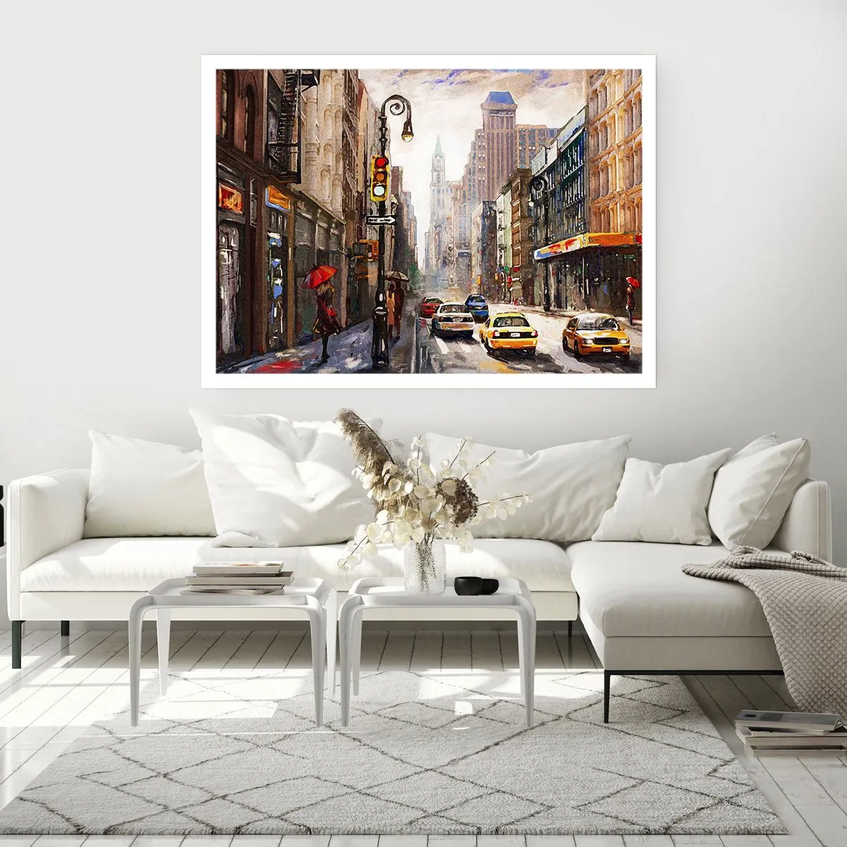 Poster - New York - Colourful in Rain - 70x50 cm