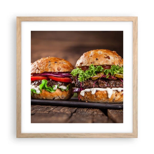 Poster in light oak frame - American Dream - 40x40 cm