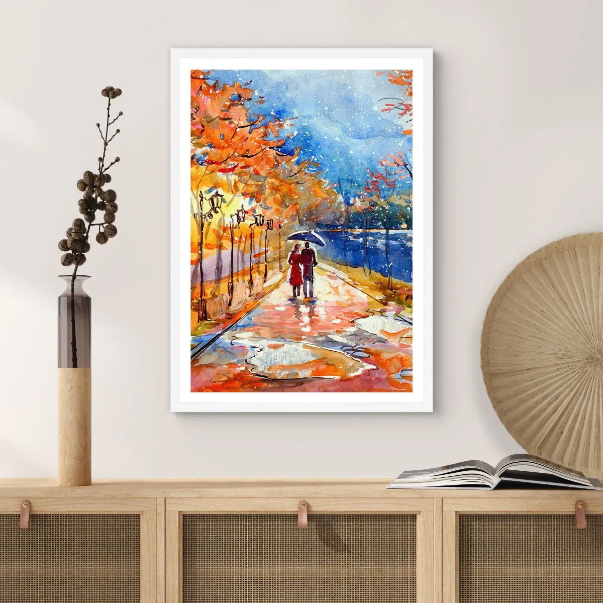 Poster in white frmae - Together to the Limit of Time - 40x50 cm