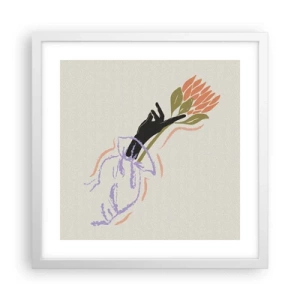 Poster in white frmae - Sister Touch - 40x40 cm