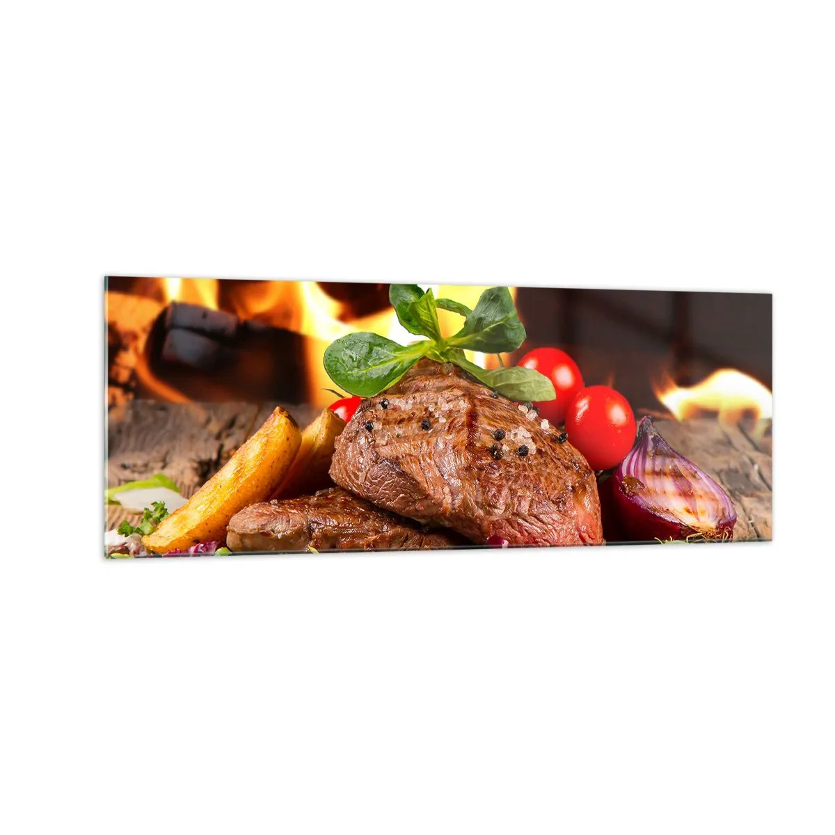 Glass picture - Smokey Barbecue - 140x50 cm