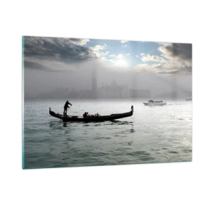 Glass picture - Fairytale City from Water and Fog - 120x80 cm