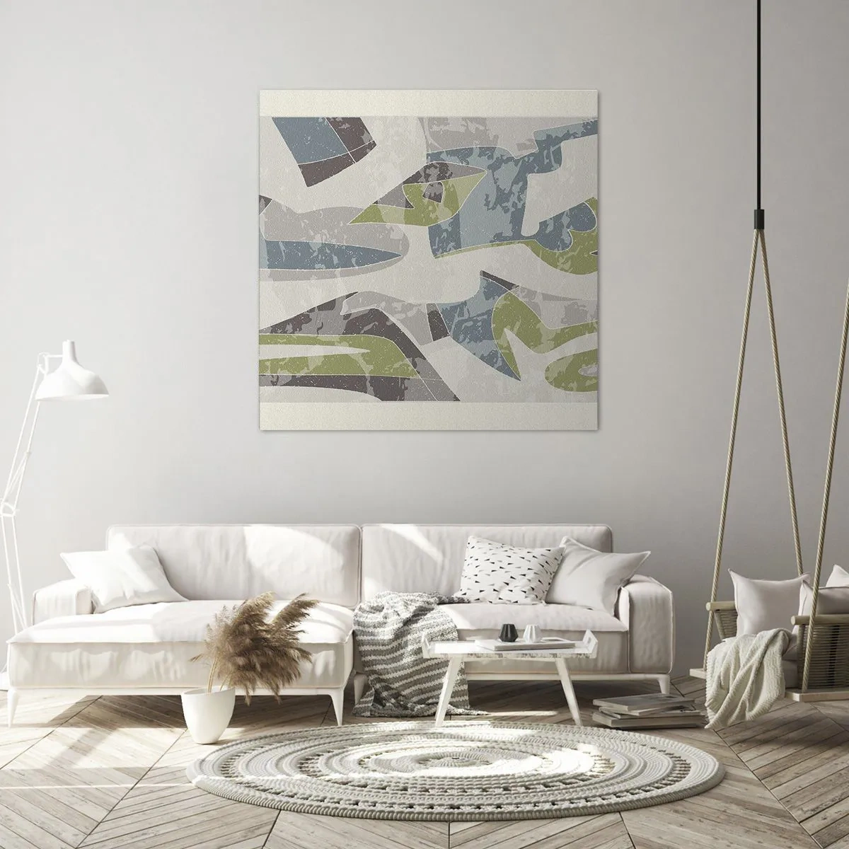 Canvas picture - Composition with Window Pane - 30x30 cm