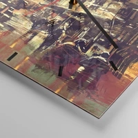 Clock face with lines