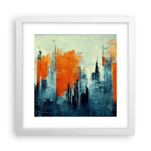 Poster in white frmae - Modern Landscape - 30x30 cm
