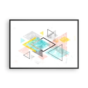 Poster in black frame - Geometric Play - 100x70 cm