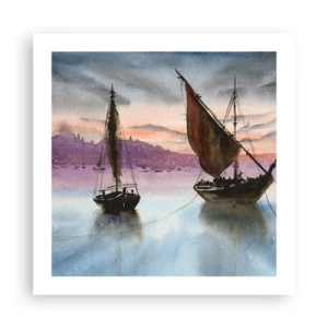 Poster - Evening at the Port - 50x50 cm