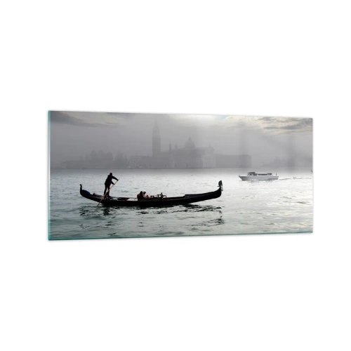 Glass picture - Fairytale City from Water and Fog - 120x50 cm