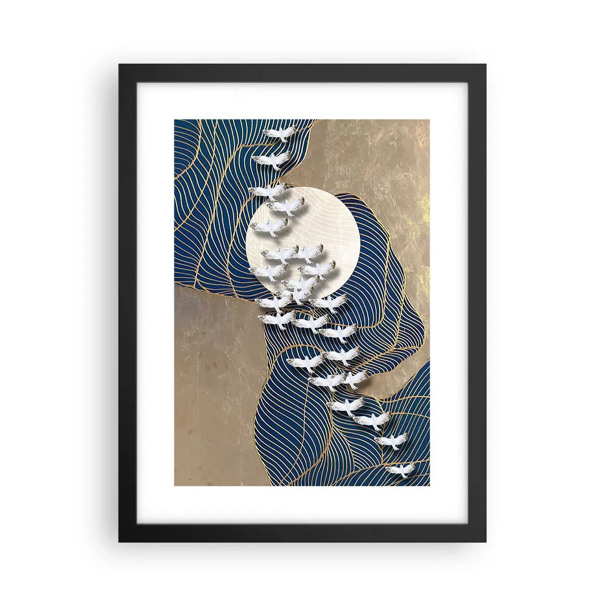 Poster in black frame - Freedom, Travel, Community - 30x40 cm