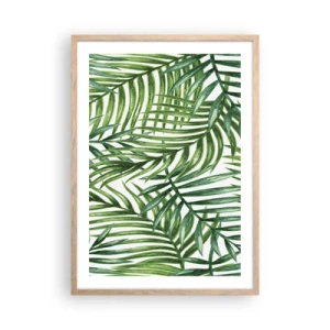Poster in light oak frame - Under the Green Canopy - 50x70 cm