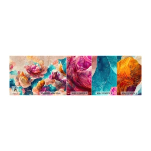 Photo Wallpaper Sample Standard Eco - Colourful Splendour of a Bouquet - Flowers, Pastel, Piece - 100x30 cm